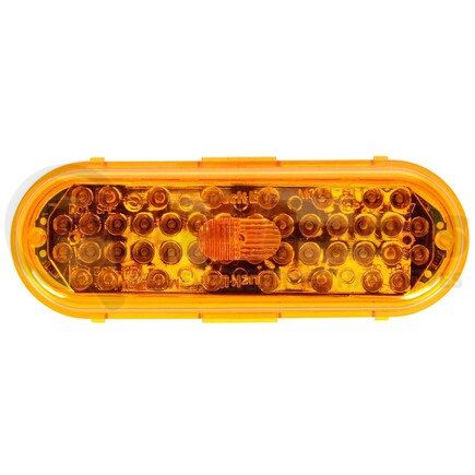 Truck-Lite 60094Y 60 Series Turn Signal / Parking Light - LED, Yellow Oval, 44 Diode, Grommet Mount, 12V, Black PVC Trim