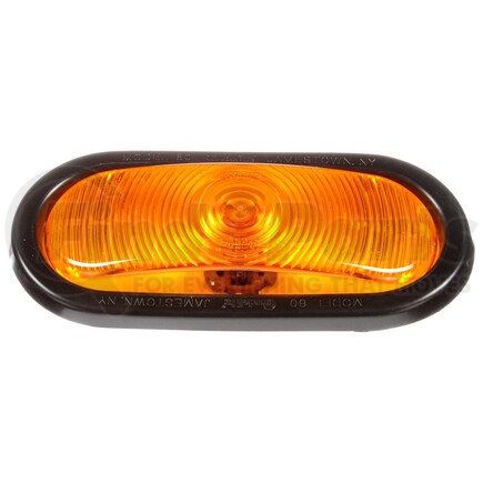 Truck-Lite 60344Y 60 Series Turn Signal Light - Incandescent, Yellow Oval Lens, 1 Bulb, Grommet Mount, 12V