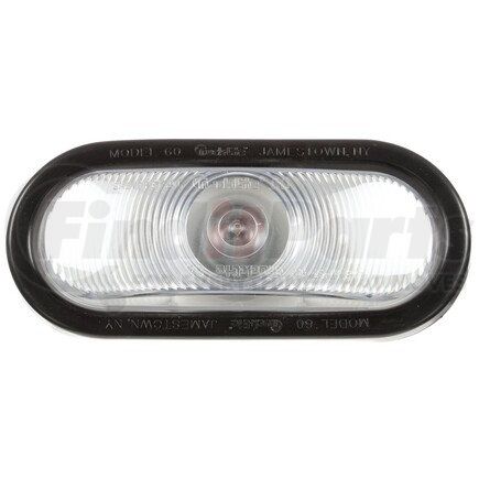 Truck-Lite 60345C 60 Series Back Up Light - Incandescent, Clear Lens, 1 Bulb, Oval Lens Shape, Grommet Kit, 12v