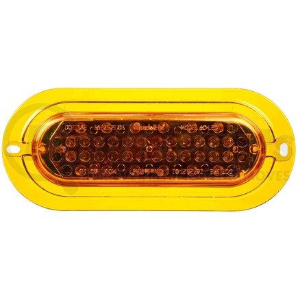 Truck-Lite 60364Y Super 60 Strobe Light - LED, 36 Diode, Oval Yellow, Flange Mount, 12V