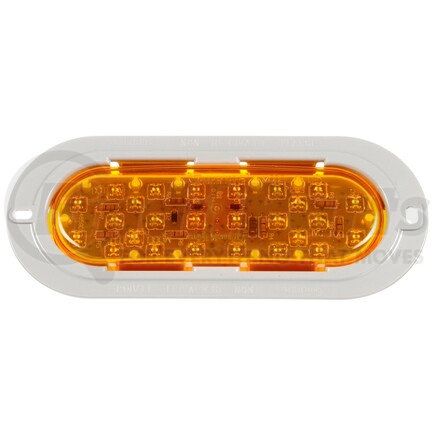 Truck-Lite 60872Y 60 Series Turn Signal Light - LED, Yellow Oval Lens, 26 Diode, Flange Mount, 12V