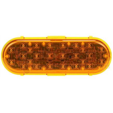 Truck-Lite 60891Y 60 Series Turn Signal Light - LED, Yellow Oval Lens, 26 Diode, Grommet Mount, 12V