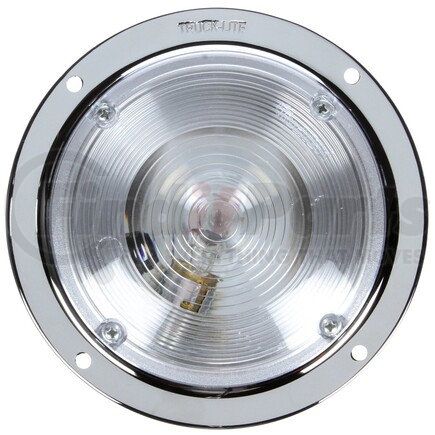 Truck-Lite 80351 80 Series Dome Light - Incandescent, 1 Bulb, Round Clear Lens, Chrome Bracket Mount, 12V