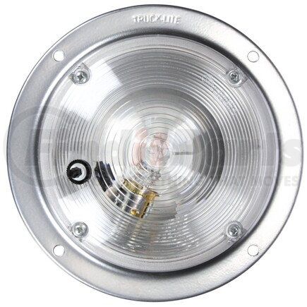 Truck-Lite 80352 80 Series Dome Light - Incandescent, 1 Bulb, Round Clear Lens, Silver Bracket Mount, 12V