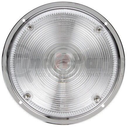 Truck-Lite 80355 80 Series Dome Light - Incandescent, 1 Bulb, Round Clear Lens, Chrome Flange Mount, 12V