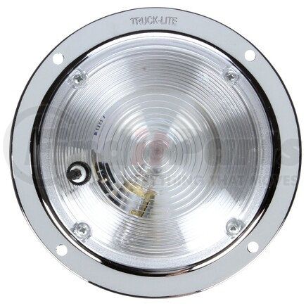 Truck-Lite 80350 80 Series Dome Light - Incandescent, 1 Bulb, Round Clear Lens, Chrome Bracket Mount, 12V