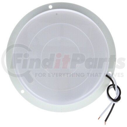 Truck-Lite 80427 80 Series Dome Light - Incandescent, 1 Bulb, Round Clear Lens, White 3 Screw Bracket Mount, 12V