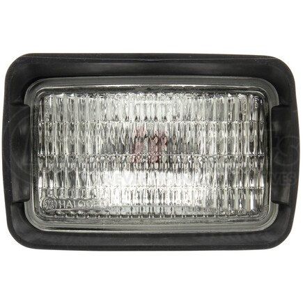 Truck-Lite 80395 80 Series Flood Light - Medium Flood 4x6 In. Rectangular Halogen, Black, 1 Bulb, 2700 CP, 12V