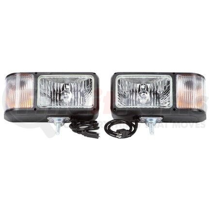 Truck-Lite 80893 Snow Plow Light - Halogen, 2 Bulb, Glass , 4 x 6 in. Rectangular, Universal, 12V