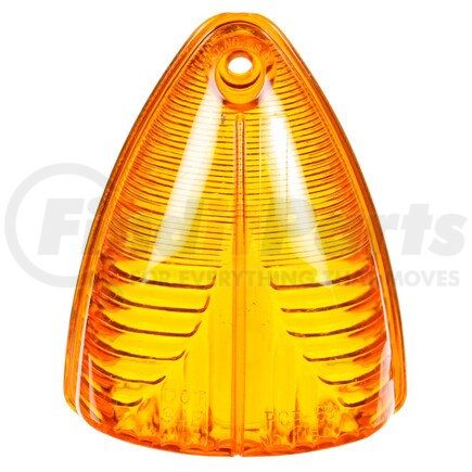 Truck-Lite 8861A Signal-Stat School Bus Warning Light Lens - Triangular, Yellow, Acrylic, For Bus Lights, 1 Screw