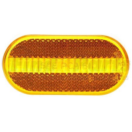 Truck-Lite 8933A Signal-Stat Door Mirror Turn Signal Light Lens - Oval, Yellow, Acrylic, For Economy Mirrors (97628, 97629, 97627, 97630, 97631), M/C Lights (1263, 1264A), Snap-Fit