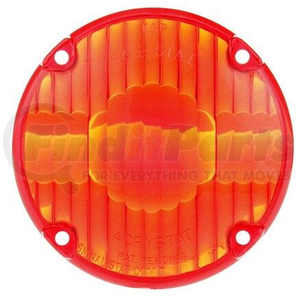 Truck-Lite 9015 Signal-Stat Replacement Lens - Round, Red, Acrylic, For 1653, 1654, 4 Screw