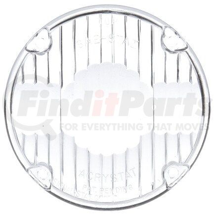 Truck-Lite 9015W Signal-Stat Replacement Lens - Round, Clear, Acrylic, For 1653, 1654, 4 Screw