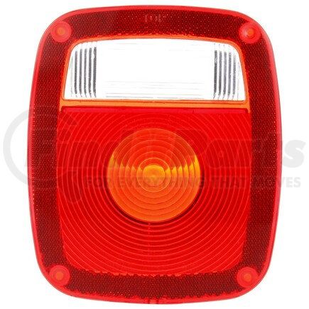 Truck-Lite 9072 Signal-Stat Rectangular Replacement Lens - Red, Polycarbonate, Replacement Lens for Lights (5010 Series), Snap-Fit