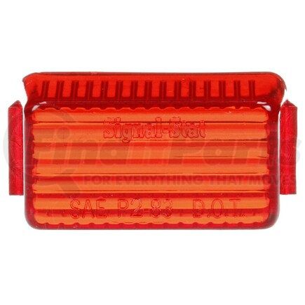 Truck-Lite 9342 Signal-Stat Marker Light Lens - Rectangular, Red, Polycarbonate, Snap-Fit Mount