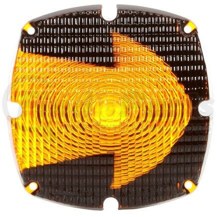 Truck-Lite 9384A Signal-Stat School Bus Warning Light Lens - Arrow Lens, Square, Yellow, Acrylic, For Bus Lights (6501A), 4 Screw