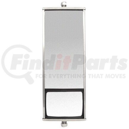 Truck-Lite 97633 Door Mirror - 25-40 x 8 in., Silver 430 Bright Stainless Steel, Wide Angle