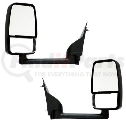 Velvac 714518 2020 Deluxe Series Door Mirror - Black, 102" Body Width, Deluxe Head, Driver and Passenger Side
