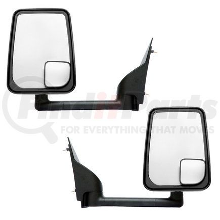 Velvac 714527 2020 Standard Door Mirror - Black, 96" Body Width, Standard Head, Driver and Passenger Side