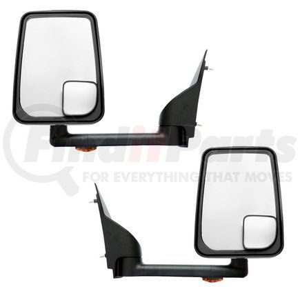 Velvac 714539 2020 Standard Door Mirror - Black, 96" Body Width, Standard Head, Driver and Passenger Side