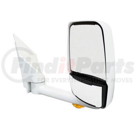 Velvac 714906 2020 Deluxe Series Door Mirror - White, 96" Body Width, Deluxe Head, Passenger Side