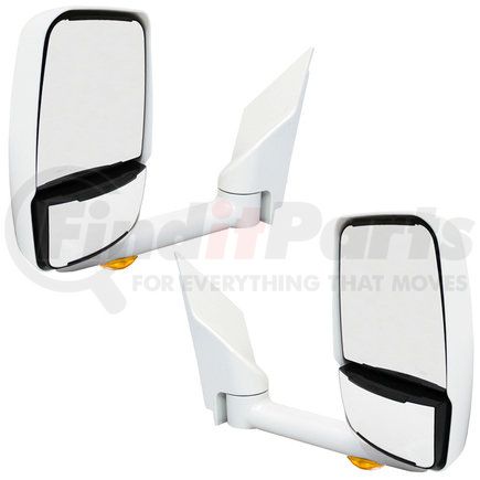 Velvac 714904 2020 Deluxe Series Door Mirror - White, 96" Body Width, Deluxe Head, Driver and Passenger Side