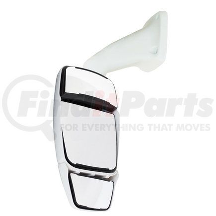 Velvac 714925 2025 Deluxe w/ Top Hat Series Door Mirror - White, Driver Side