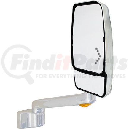 Velvac 715218 2030 Series Door Mirror - Chrome, 14" Lighted Arm, VMAX II Head, Passenger Side