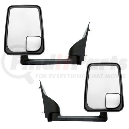 Velvac 715401 2020 Standard Door Mirror - Black, 86" Body Width, Standard Head, Driver and Passenger Side