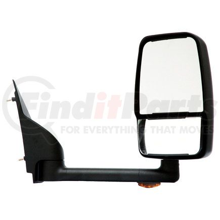 Velvac 715438 2020 Deluxe Series Door Mirror - Black, 96" Body Width, Deluxe Head, Passenger Side