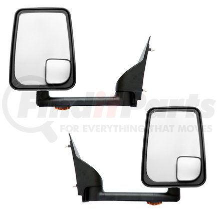 Velvac 715458 2020 Standard Door Mirror - Black, 102" Body Width, Standard Head, Driver and Passenger Side