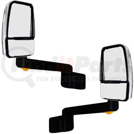 Velvac 715580-7 2030 Series Door Mirror - Chrome, 9" Radius Base, 14" Lighted Arm, Driver and Passenger Side