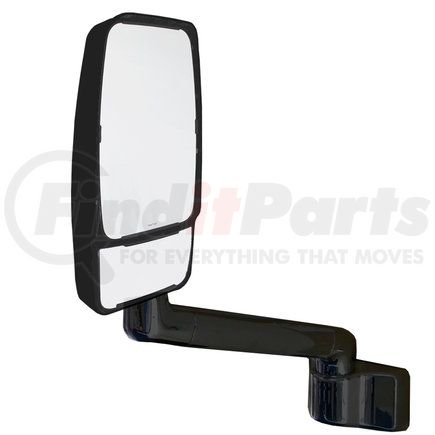 Velvac 715635 2030 Series Door Mirror - Black, 20.6" Radius Base, 14" Arm, VMAX II Head, Driver Side