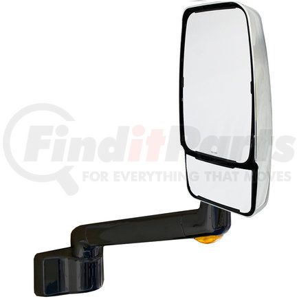 Velvac 715702 2030 Series Door Mirror - Chrome, 14" Lighted Arm, Passenger Side