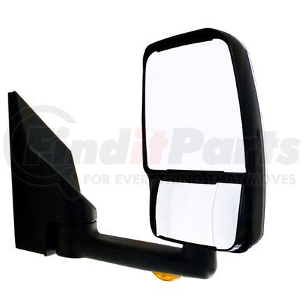 Velvac 715750 Door Mirror - 2020 Series, RH, Black, Remote, Manual, Lighted