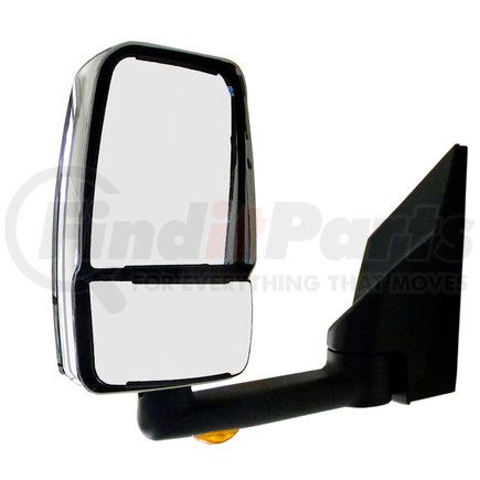 Velvac 715861 2020 Deluxe Series Door Mirror - Chrome, 96" Body Width, Deluxe Head, Driver Side