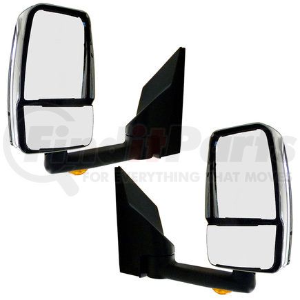 Velvac 715859 2020 Deluxe Series Door Mirror - Chrome, 96" Body Width, Deluxe Head, Driver and Passenger Side