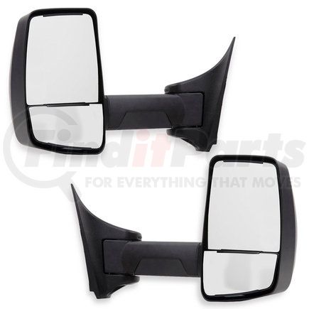 Velvac 715941 2020XG Series Door Mirror - Black, 102" Body Width, Driver and Passenger Side