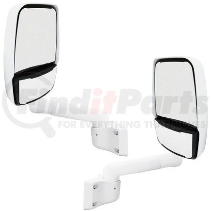 Velvac 716130 2030 Series Door Mirror - White, 10" Arm, Deluxe Head, Driver and Passenger Side