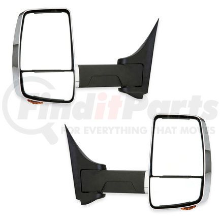 Velvac 716414 2020XG Series Door Mirror - Chrome, 96" Body Width, Driver and Passenger Side