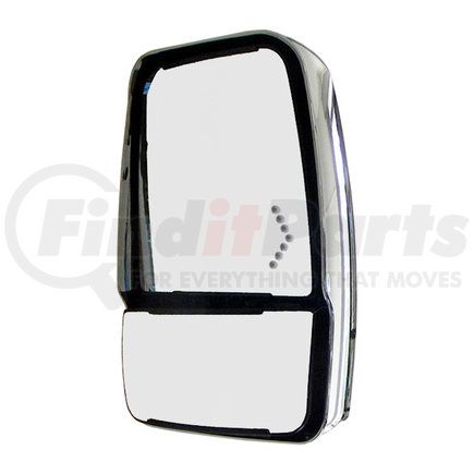 Velvac 716434 Door Mirror Glass Set - Heated Remote Flat Glass, Heated Manual Convex