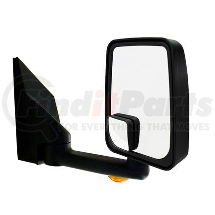 Velvac 717442 2020 Standard Door Mirror - Black, 102" Body Width, 17.50" Arm, Standard Head, Passenger Side