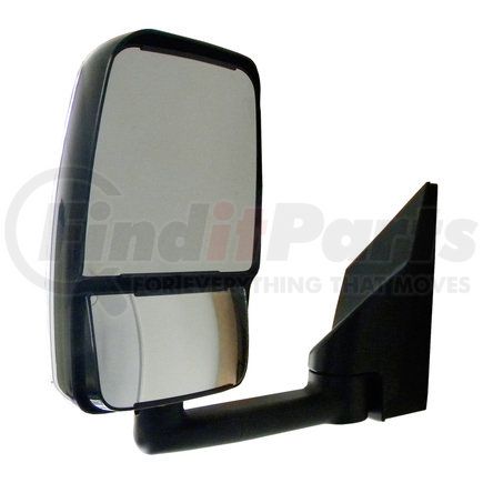 Velvac 717441 2020 Standard Door Mirror - Black, 102" Body Width, 17.50" Arm, Standard Head