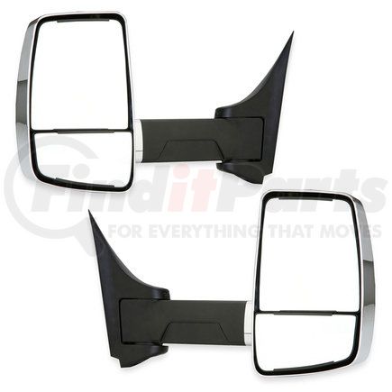 Velvac 717501 2020XG Series Door Mirror - Chrome, 102" Body Width, Driver and Passenger Side