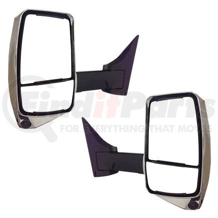 Velvac 717541 2020XG Series Door Mirror - Chrome, 96" Body Width, Driver and Passenger Side