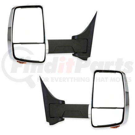 VELVAC 718446 2020XG Series Door Mirror - Chrome, 102" Body Width, Driver and Passenger Side
