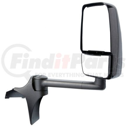 Velvac 718514 2020SS Deluxe Door Mirror - Black, 96" Body Width, Deluxe Head, Passenger Side