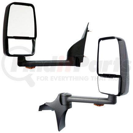 Velvac 718555 2020SS Deluxe Door Mirror - Black, 96" Body Width, Deluxe Head, Driver and Passenger Side