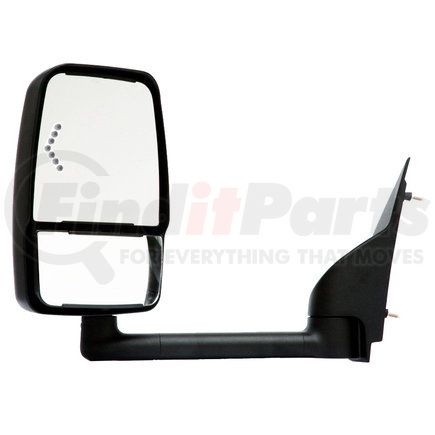 Velvac 718563 2020SS Deluxe Door Mirror - Black, 96" Body Width, Deluxe Head, Driver Side