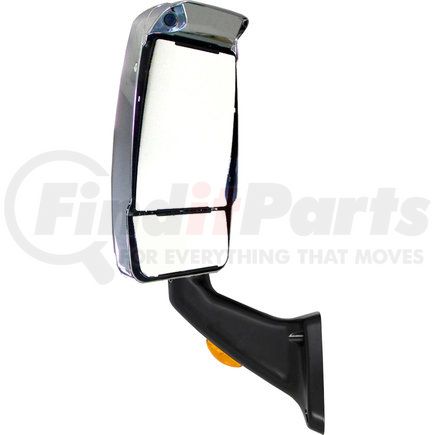 Velvac 719179 Door Mirror - 2025 Euromax Series, LH, Chrome/Black, Heated, Lighted